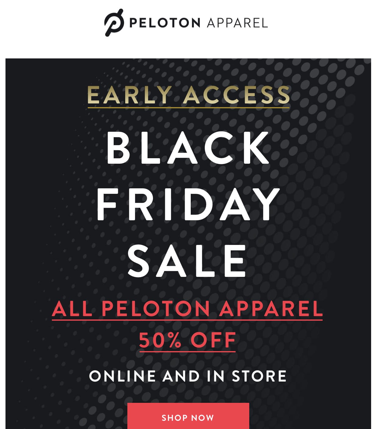 Black Friday & Cyber Monday Sale Continues - 50% All Peloton Apparel - Peloton Buddy