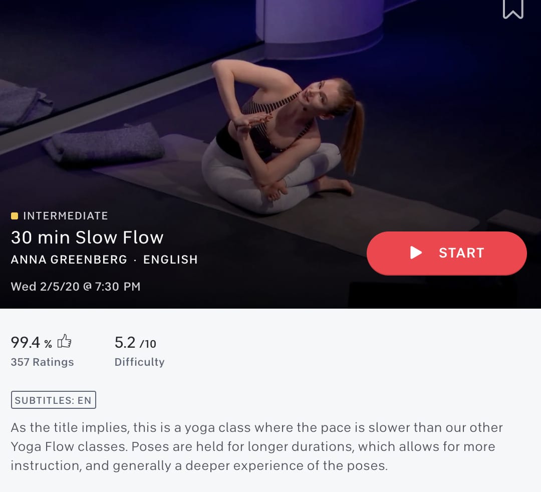 20 min Slow Flow  Peloton Yoga Classes