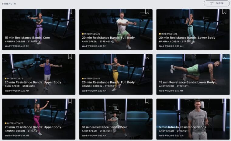 peloton resistance band workout