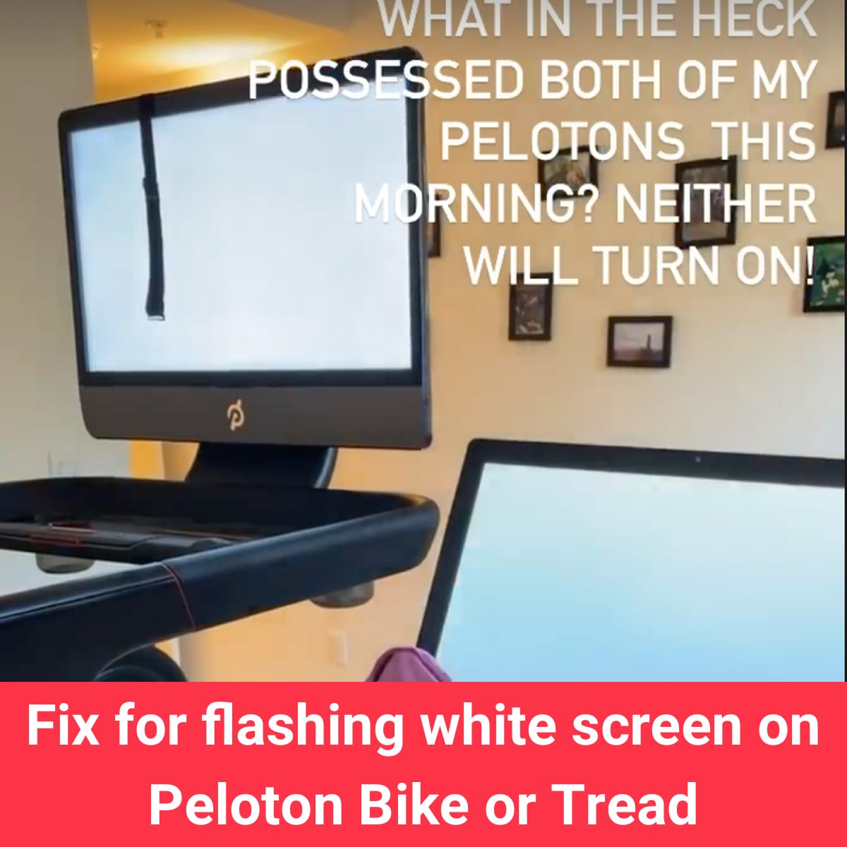 Peloton screen says no command sale