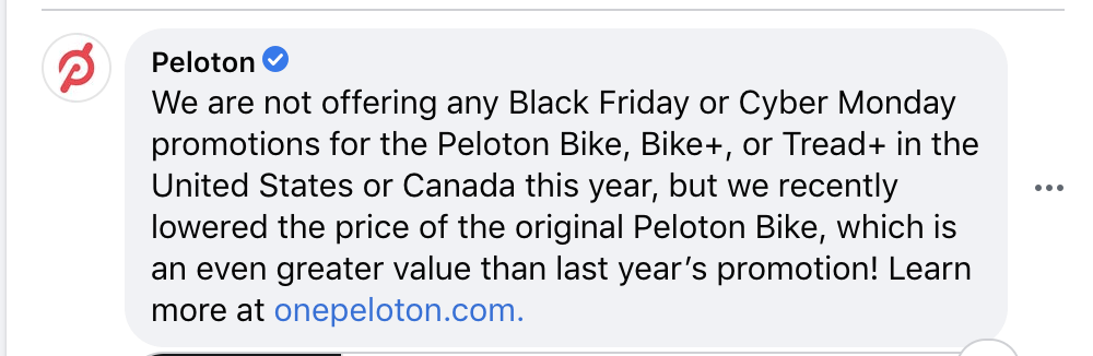 black friday peloton sale
