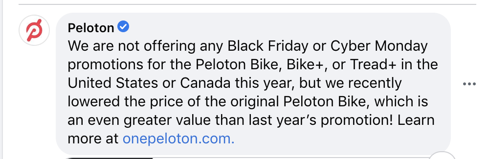 peloton cyber monday