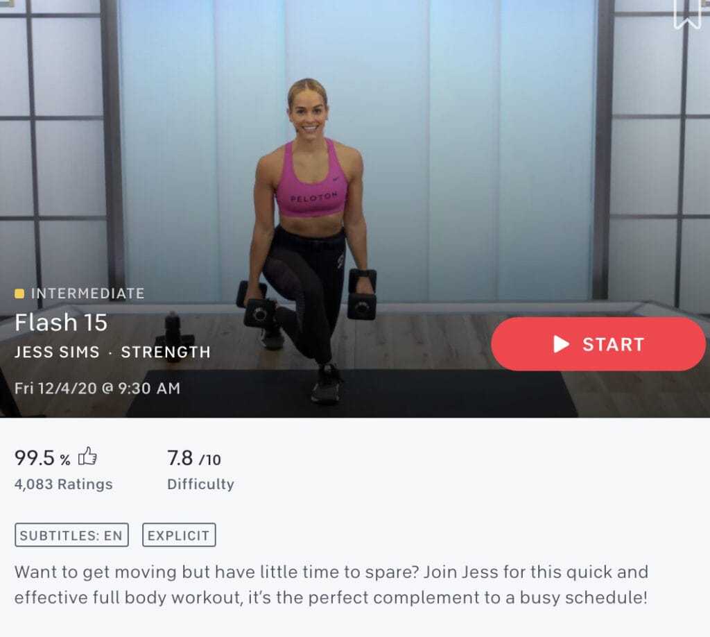 Jess Sims Launches Flash15 Fully Body Strength Speed Classes Peloton