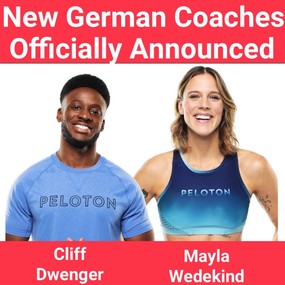 New German Peloton Coaches Announced Cliff Dwenger