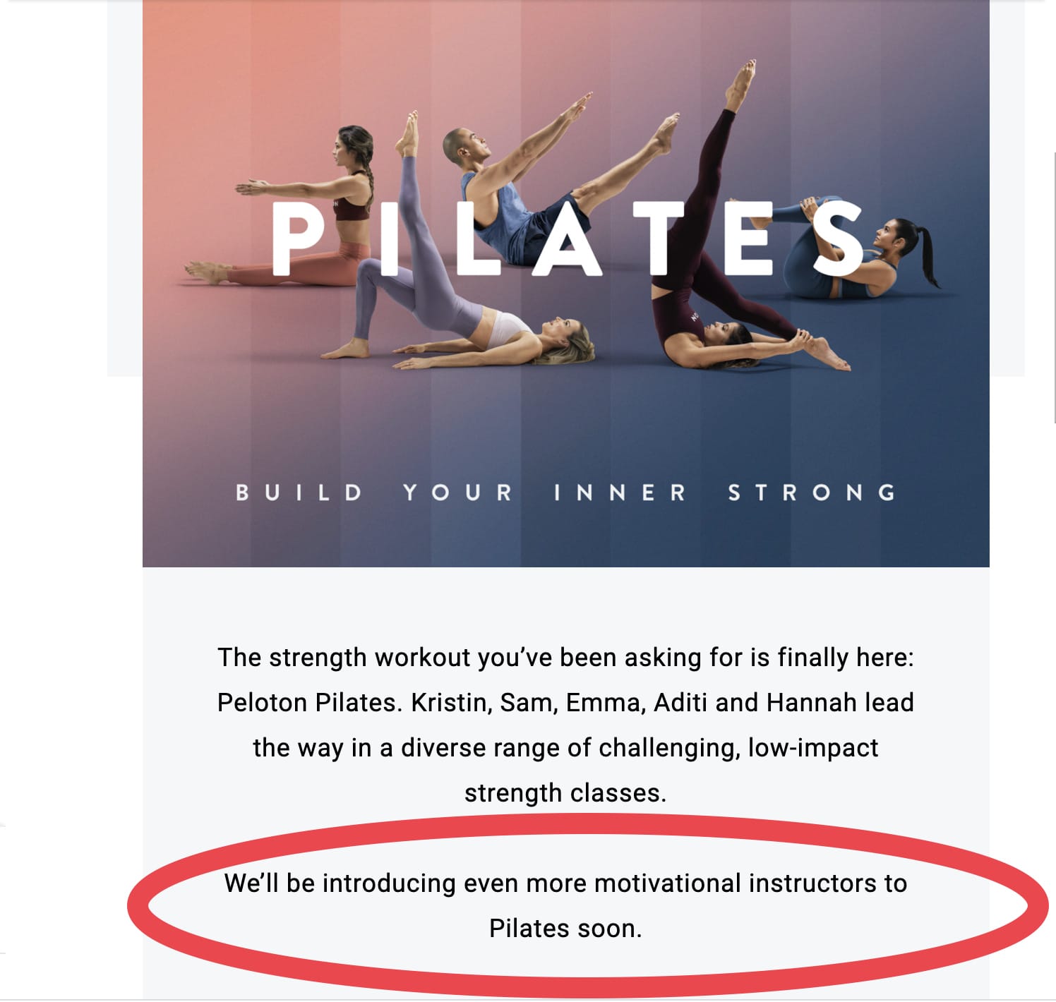 Peloton teasing new instructors for Pilates & other
