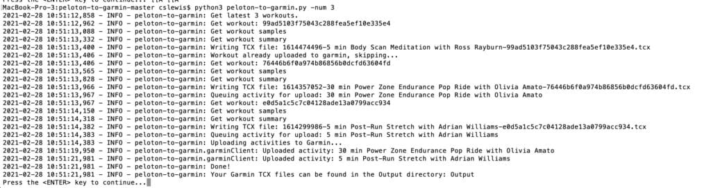 Screenshot of the program running on a Mac