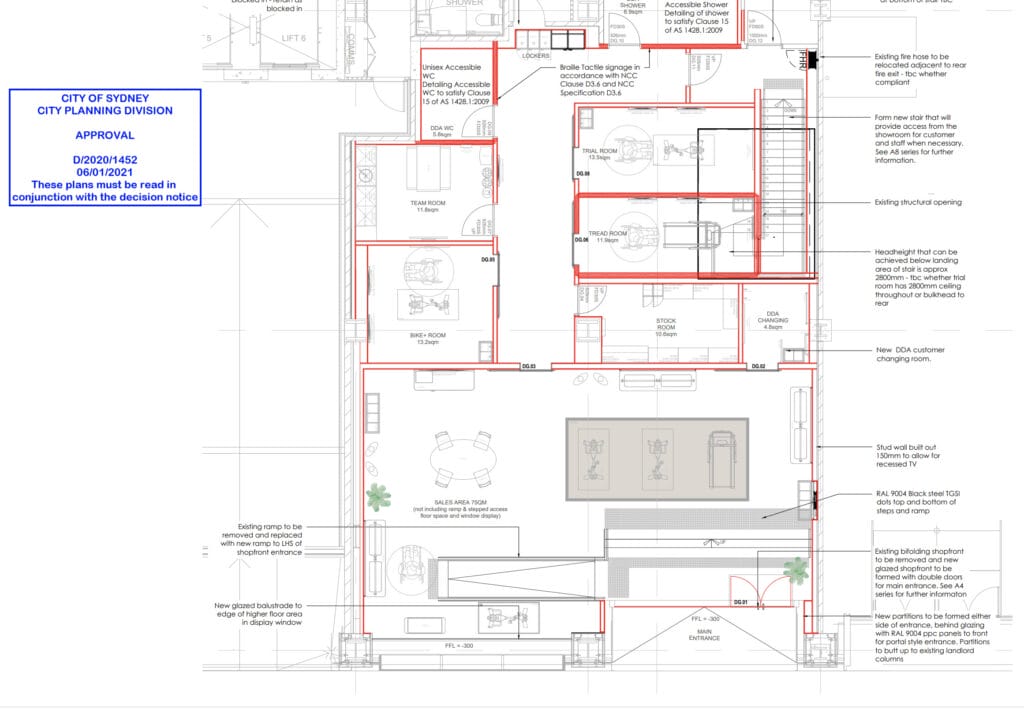 Screenshot of the Sydney Showroom floorplans.