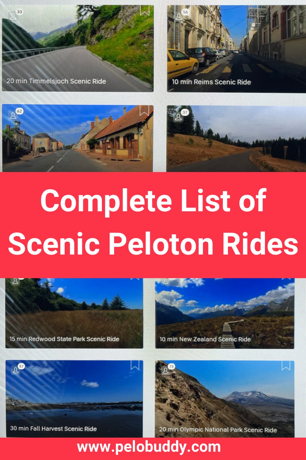 peloton bike scenic rides