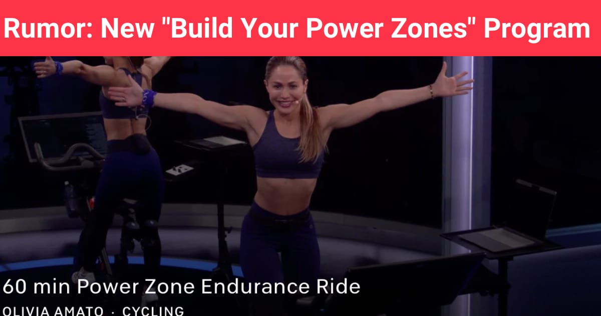 Rumor New Peloton Power Zone Training Program launching soon called