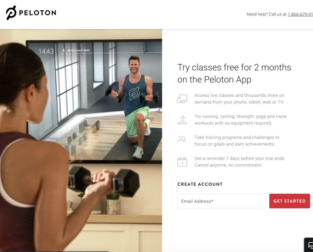 Peloton is offering a temporary 60 day free trial of Peloton Digital instead of the normal 30 days.