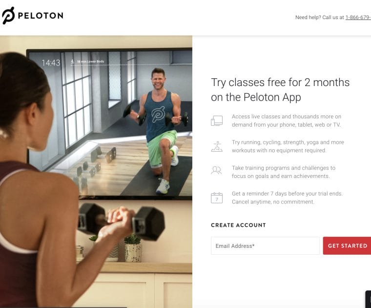 Peloton is offering a temporary 60 day free trial of Peloton Digital instead of the normal 30 days.