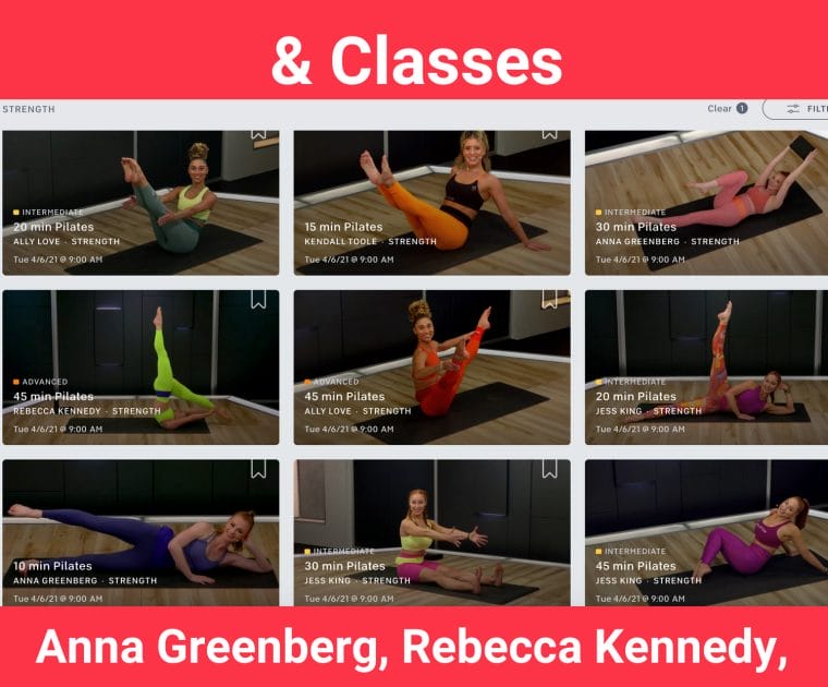 Peloton has added new pilates coaches Anna Greenberg, Rebecca Kennedy, Jess King, Ally Love, and Kendall Toole.