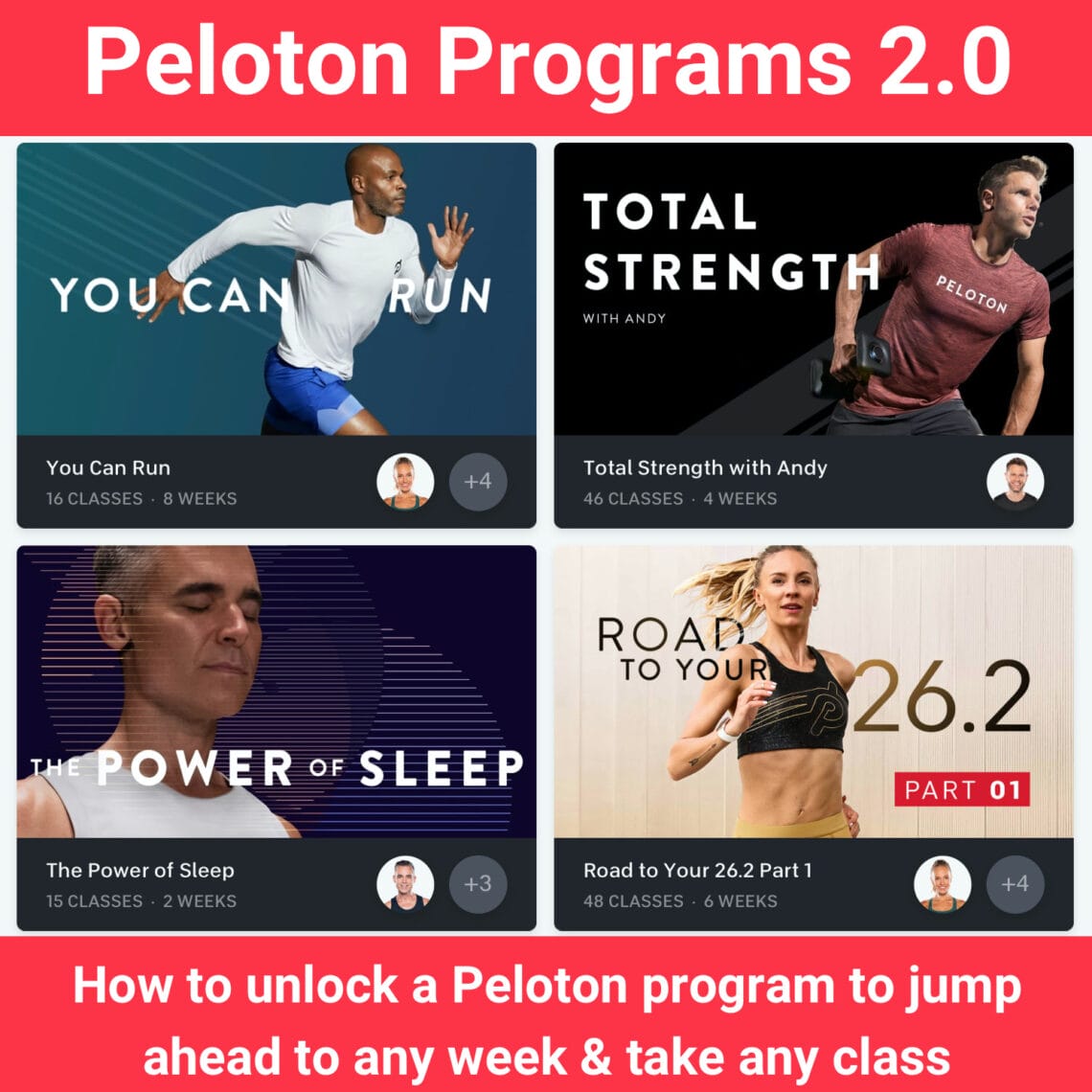 Peloton Program Update Guide to unlocking Peloton programs, jumping to