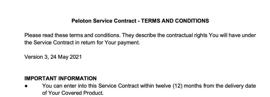 The new V3 Terms & Conditions - explicitly stating you have 12 months
