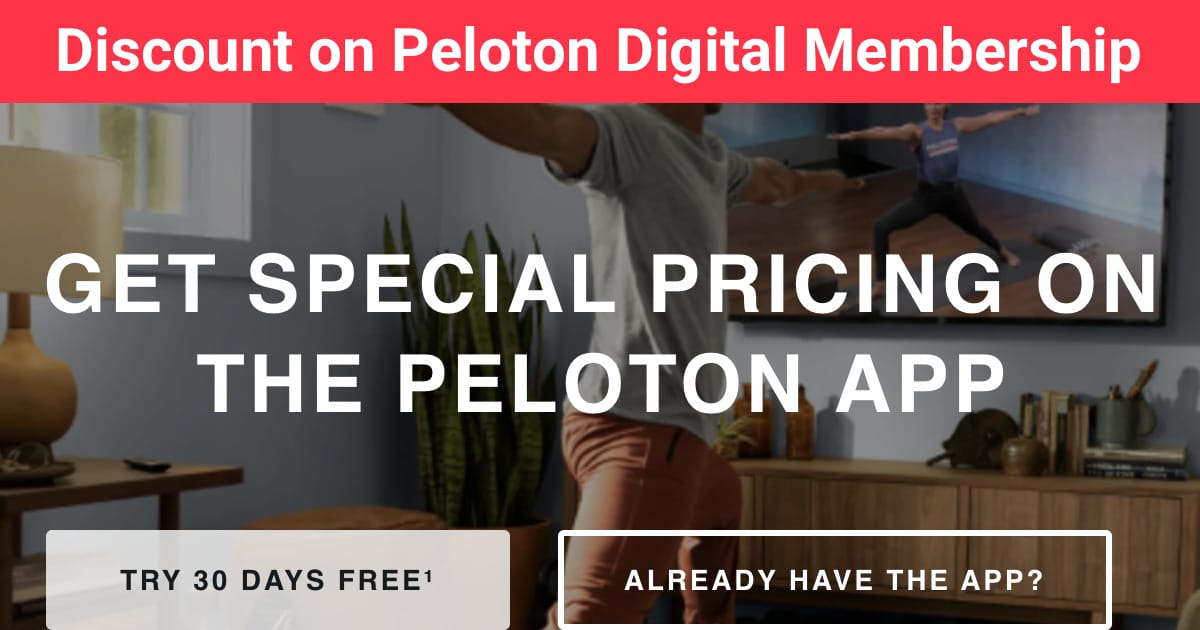 Peloton membership sale discount