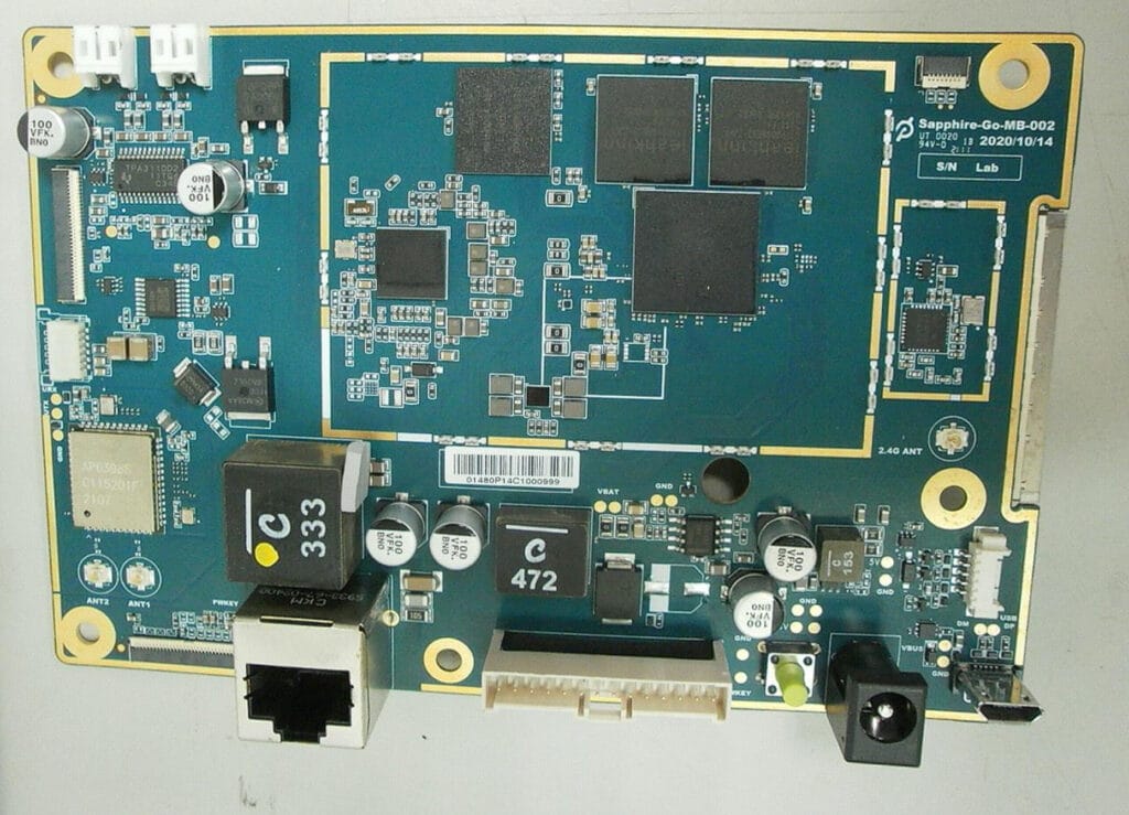  Image of the new motherboard in the Generation 2 Tread+ screen. Image credit FCC filings.