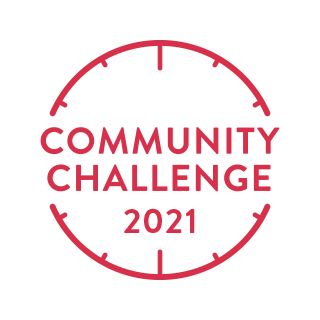 Image of the Peloton Community Challenge 2021 badge.