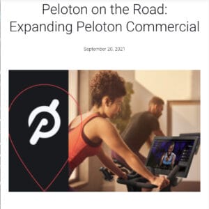 Image credit Peloton Press Release.