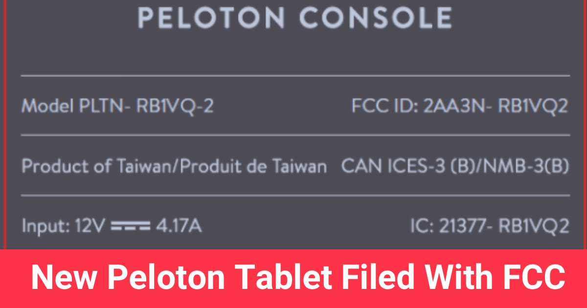 Third unreleased Peloton tablet filed with FCC this week Peloton