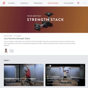 Screenshot of October Strength Stack Collection by Chase Tucker from Peloton app