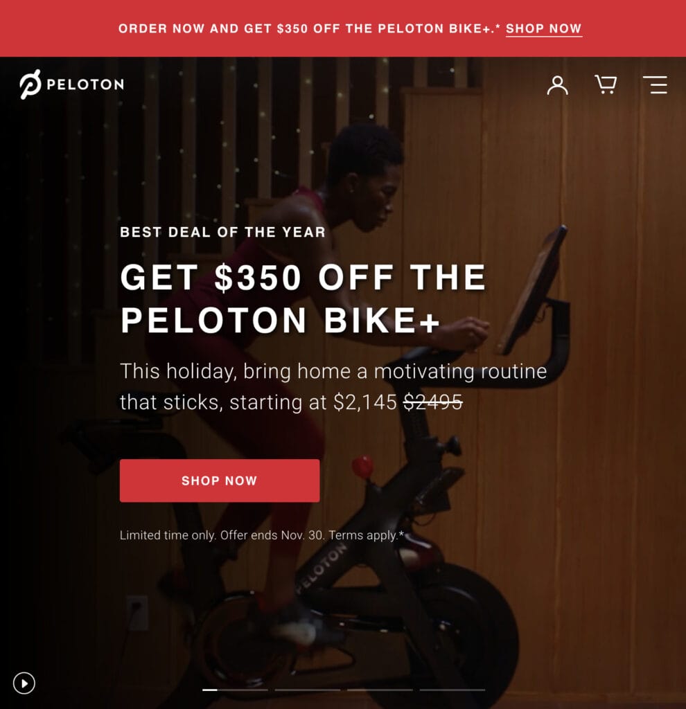 peloton black friday discount