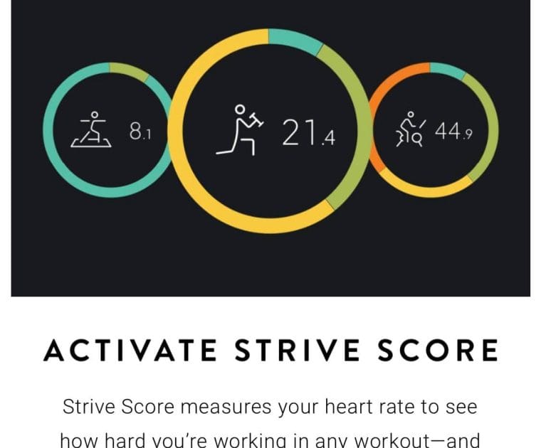 Peloton email to App users regarding the Strive Score