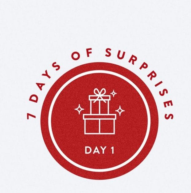 7 Days of Surprises. Image credit Peloton Apparel social media.