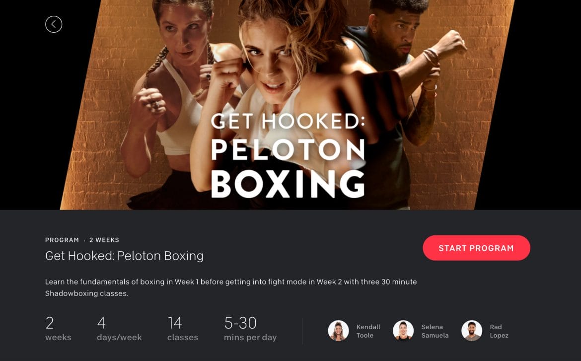 Get Hooked: Peloton Boxing program