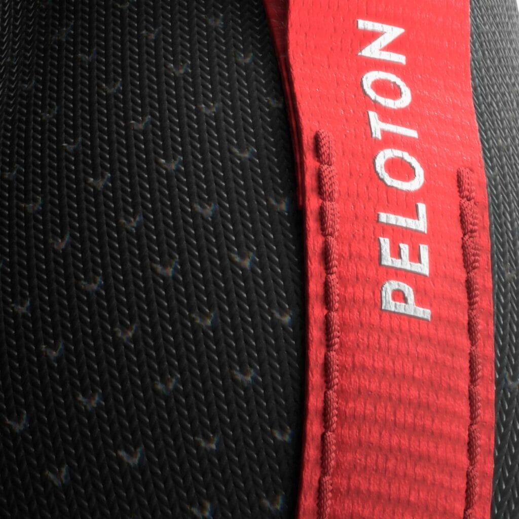Mystery image Peloton posted, appearing to show the heel of a new version of Peloton cycling shoes, to be released in 2022? Image credit Peloton social media.