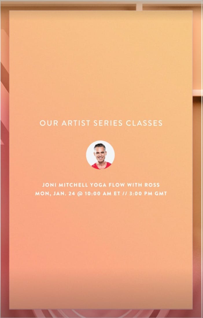 Joni Mitchell Yoga Flow with Ross Rayburn.