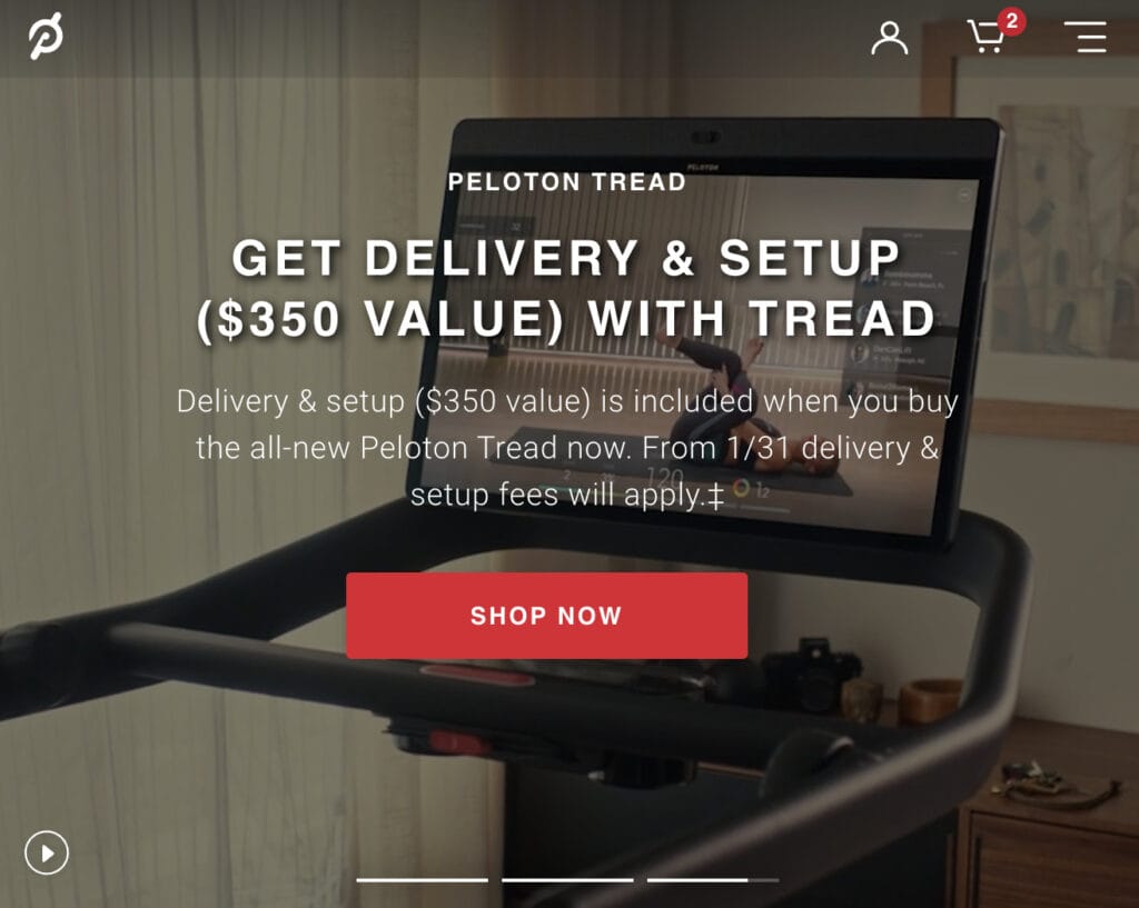peloton shipping