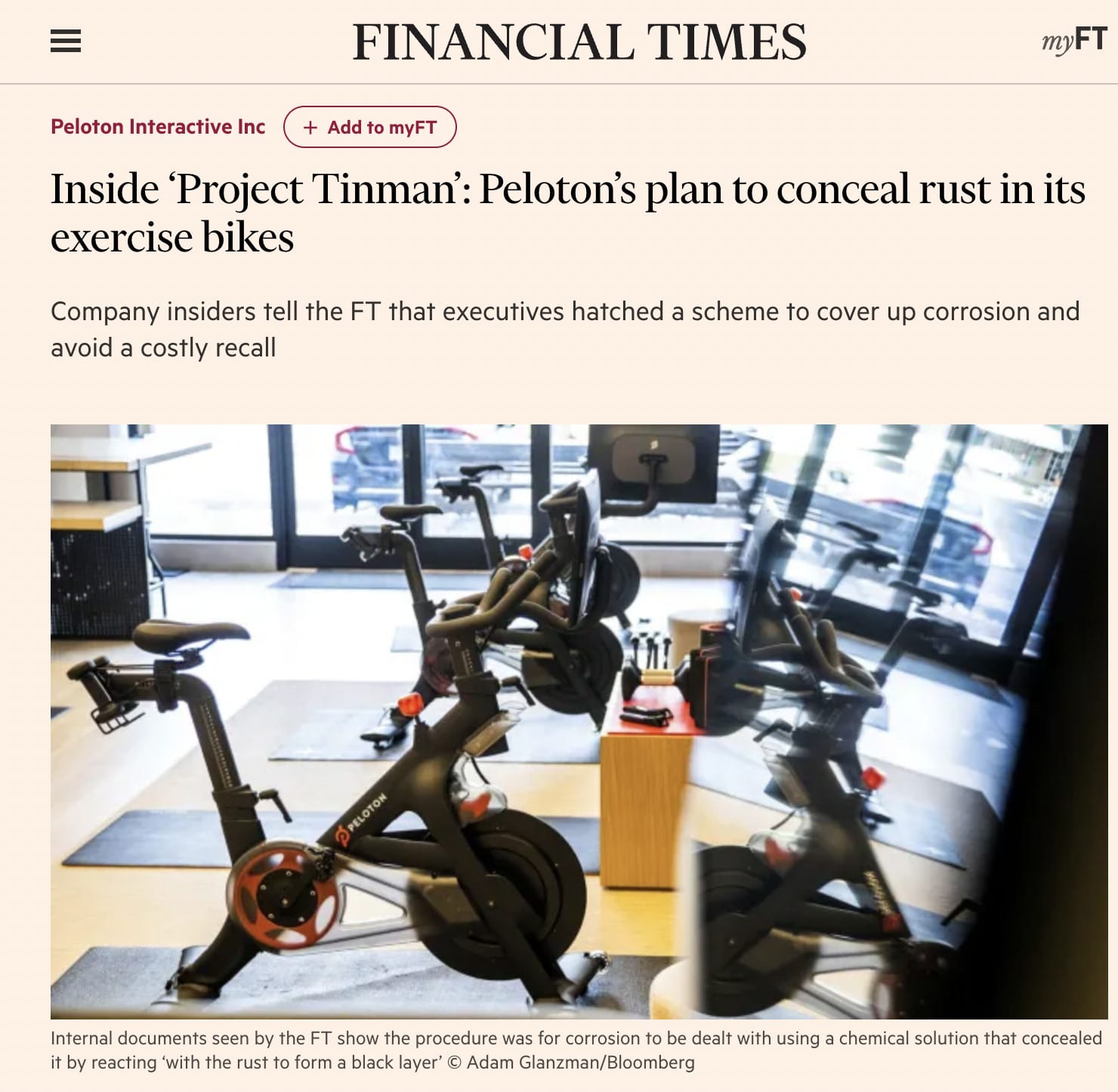 The Financial Times Reporting on Project Tinman