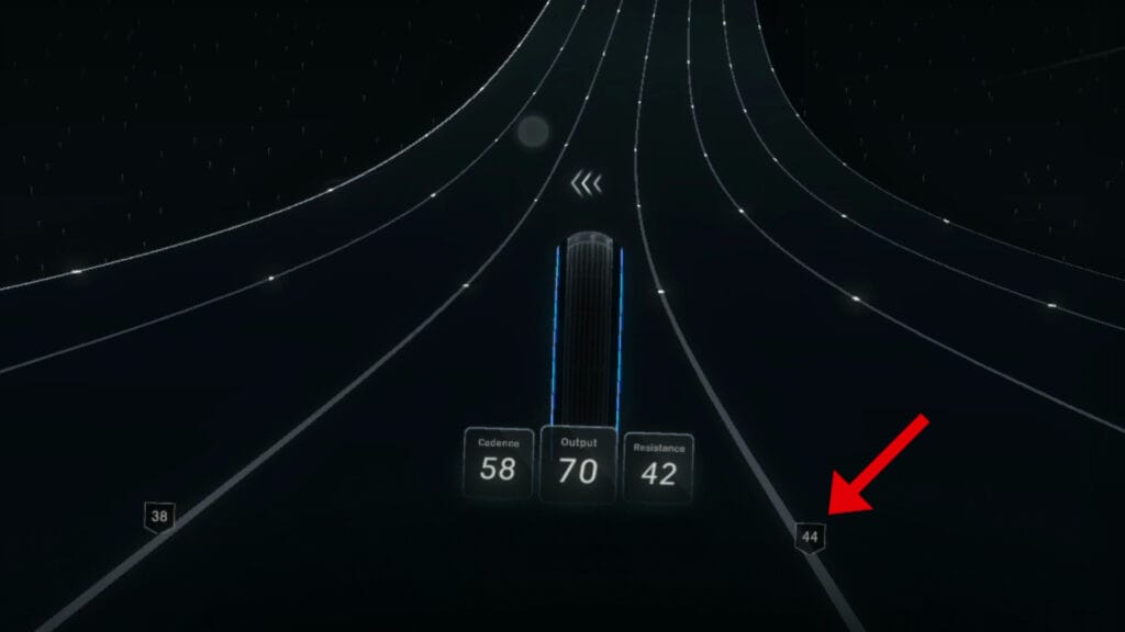  For this difficulty level, the current resistance range of the lane is 38-44. The values are shown in small print at the bottom of the lanes.