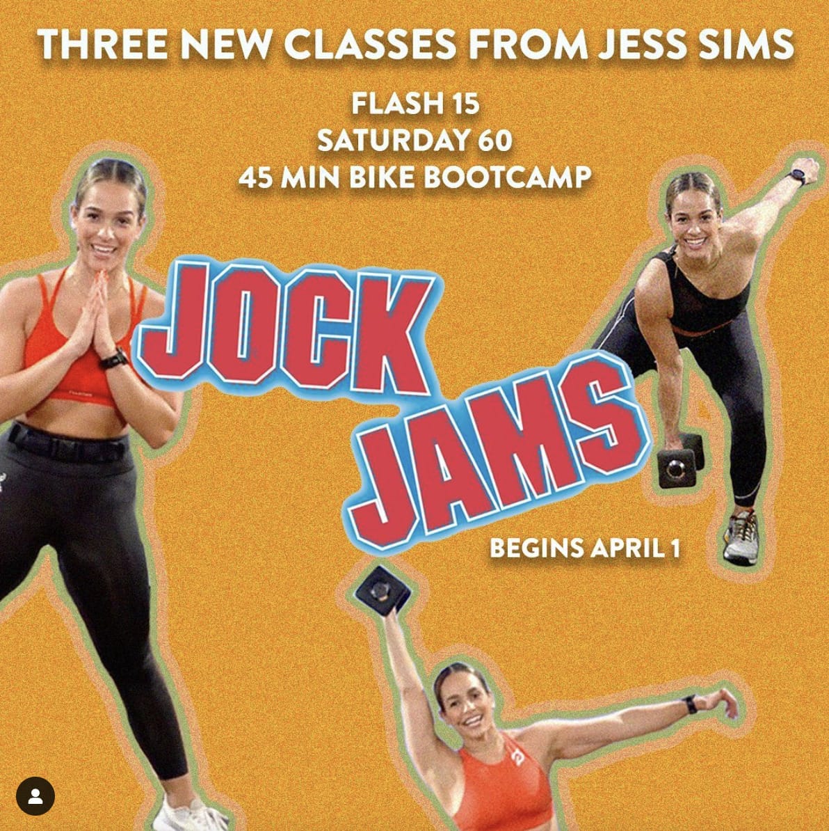 Jess Sims Jock Jams Announcement. Image credit Jess Sims social media.