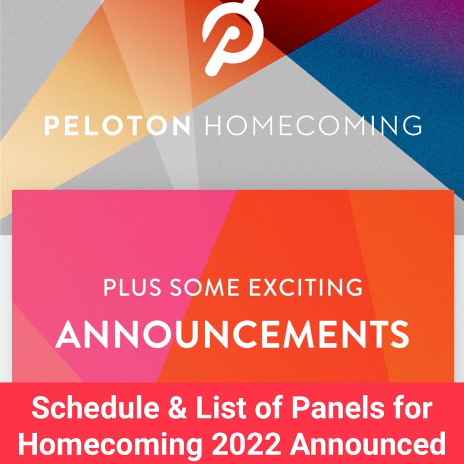 Panels & list of events announced for Peloton 2022 class