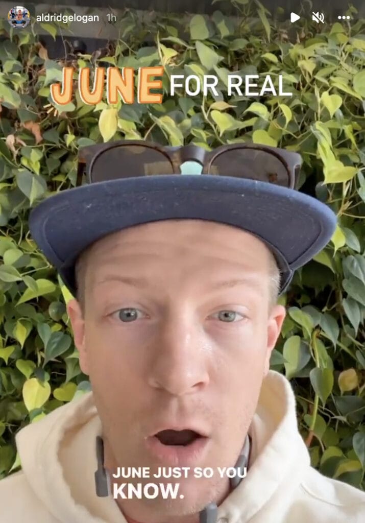 Logan Aldridge clarifying in his Instagram stories his premiere is really tentatively scheduled for June.