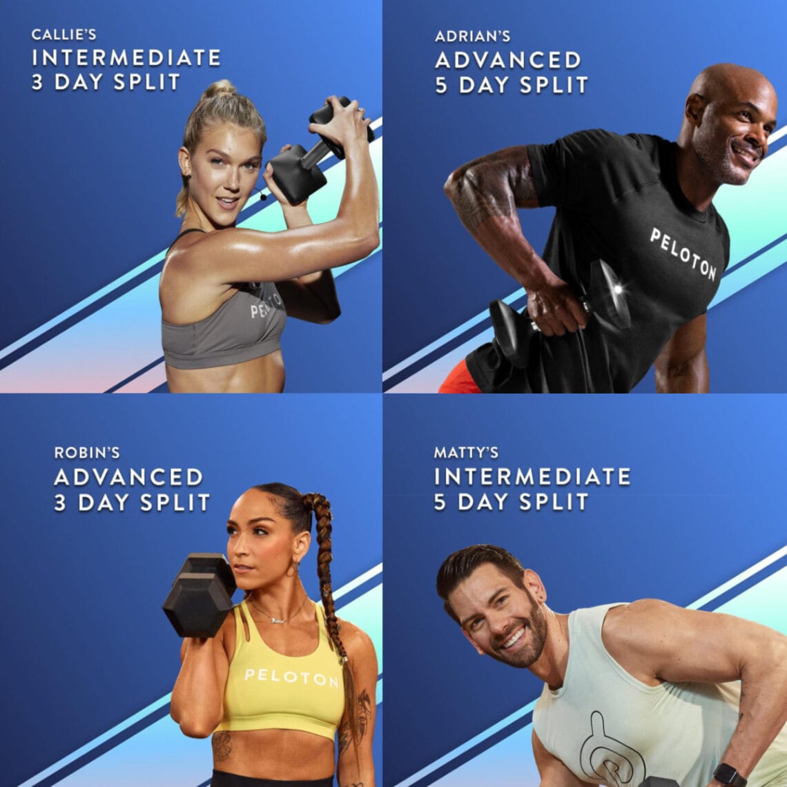 Peloton Releases Four New Split Strength Programs With Adrian Callie Matty And Robin 