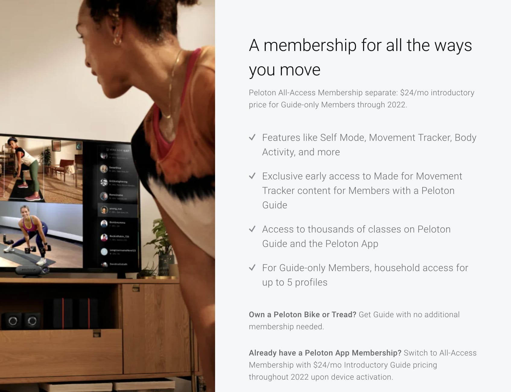 Peloton Guide Strength Device now available for sale. Find out what's