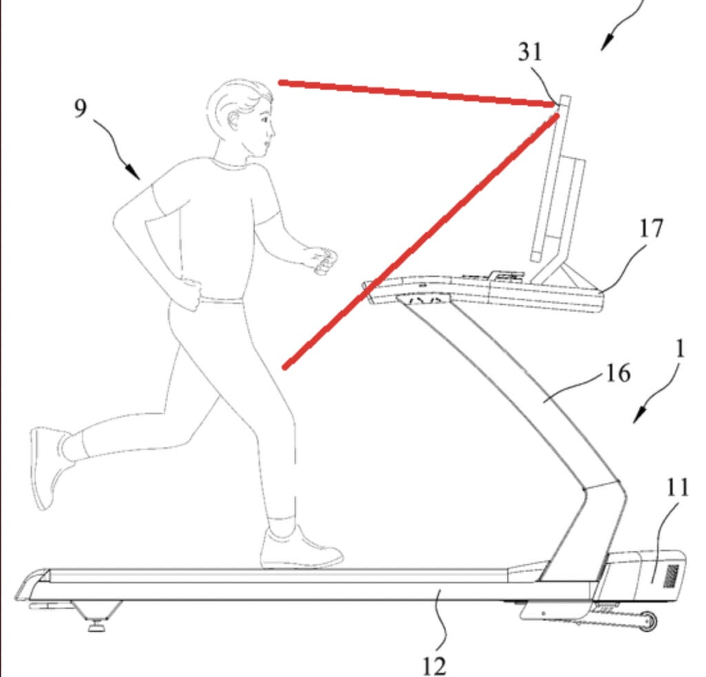 Rexon patent depicting the front facing safety camera