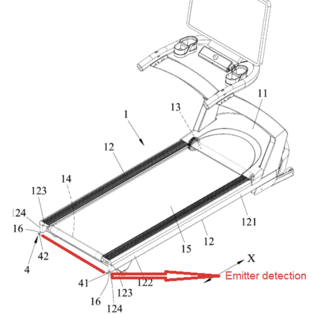 Rexon patent depicting the rear detector