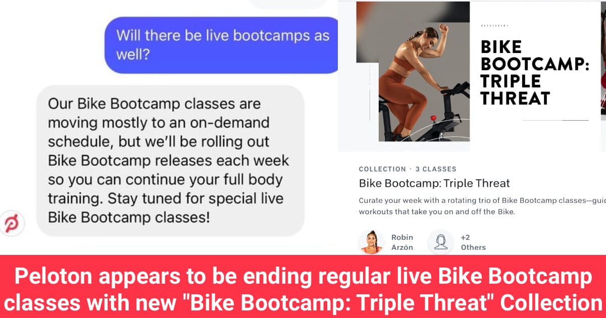 Peloton appears to be ending regular live Bike Bootcamp classes with new “Bike Bootcamp: Triple Threat” Collection – Peloton Buddy