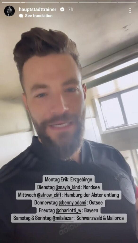 Erik Jäger's Instagram Announcement