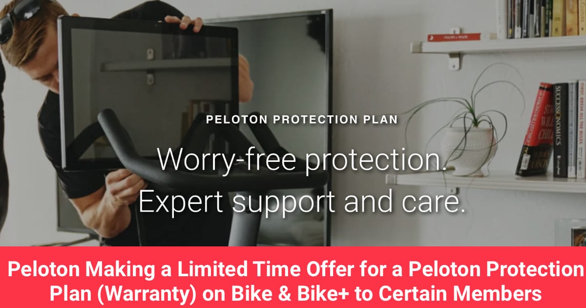 Peloton Making a Limited Time Offer for a Peloton Protection Plan