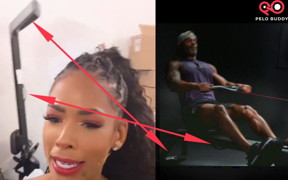 Confirming it is a Peloton rower by looking at the Rower shown in the Homecoming video.