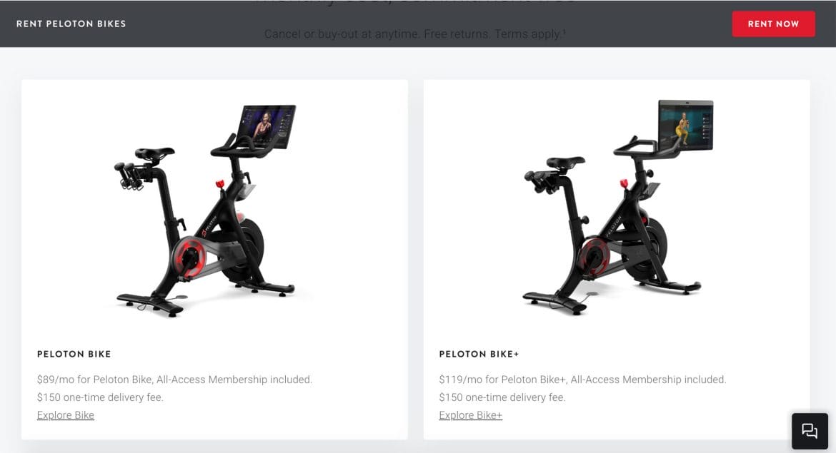 Bike+ available on One Peloton Club sign-up page.