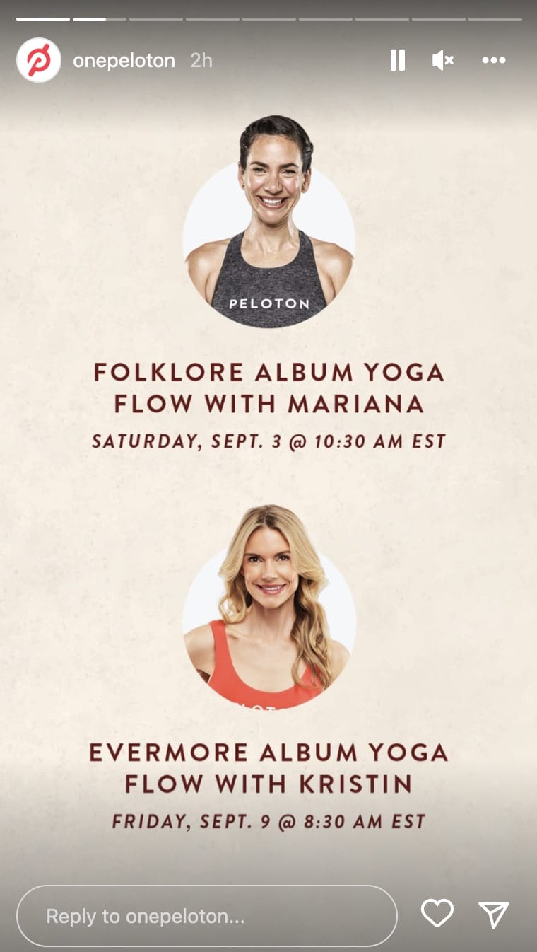 Taylor Swift folklore and evermore Yoga Flow schedule