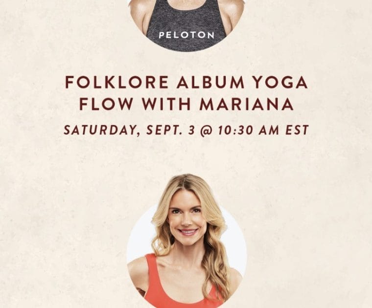 Taylor Swift folklore and evermore Yoga Flow schedule