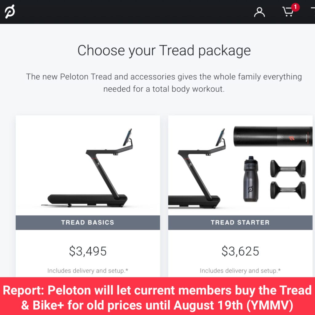 Report Peloton will let current members buy the Tread & Bike+ for old
