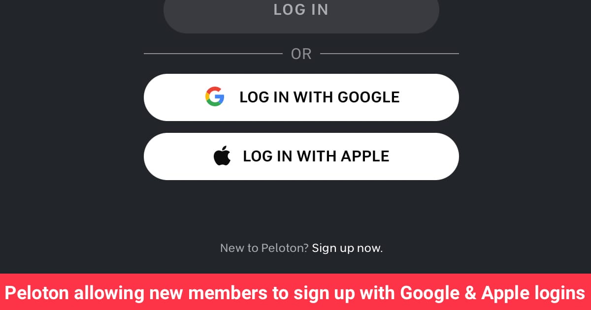 Peloton Offering New Members Option to create accounts using ...