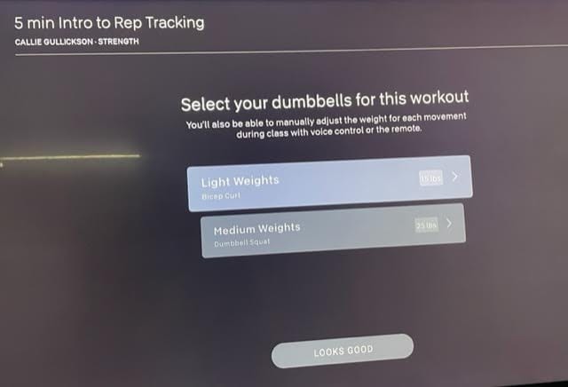 Prompt to Select Weight for Particular Class Movements